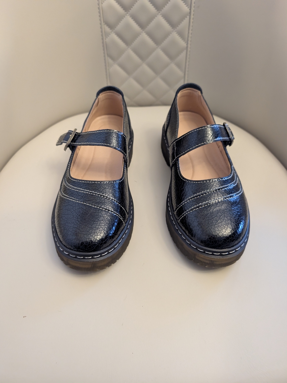 NWOT Women's Sz 7 Black Mary Jane School Shoes - Classic Strap Style